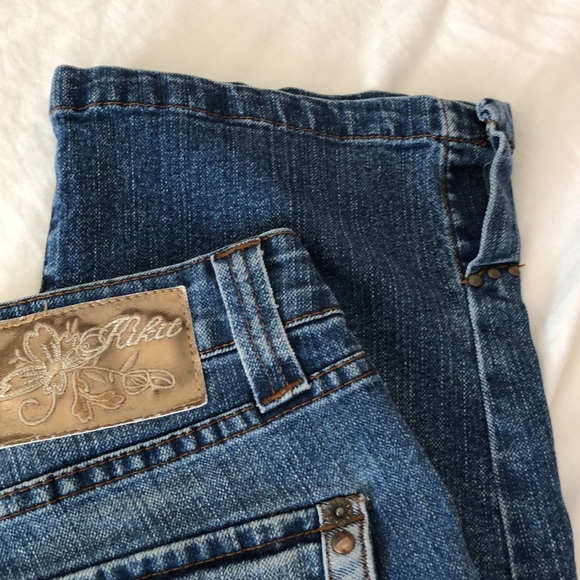 Kikit Crop Capri Jeans Long Shorts size 8 - Picture 6 of 6